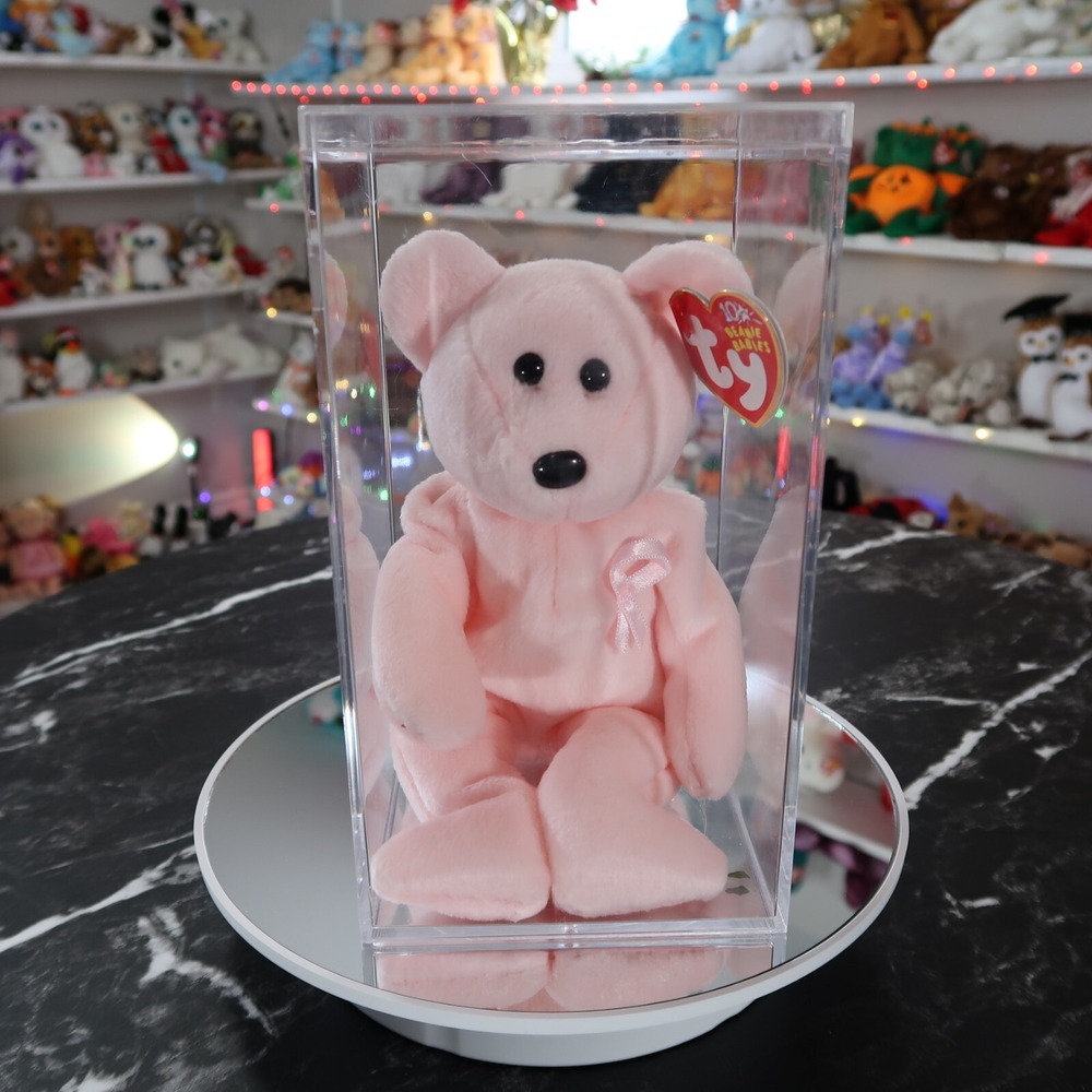 TY Beanie Baby - Cure theβ Pink Bear (Breast Cancer Awareness) | MWMT Mint Tags